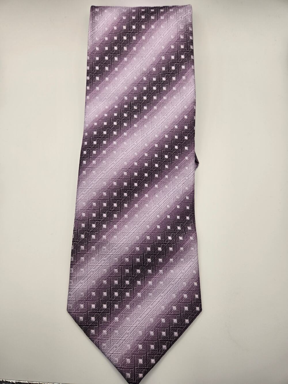 Fratello Purple Geometric Satin Neck Tie